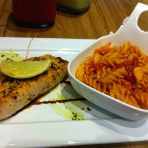 Salmon y pasta 