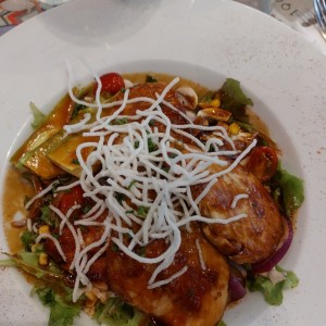 ensalada con pollo teriyaki