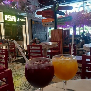 Sangrias de mango y tinta