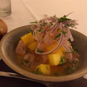 Ceviche con mango