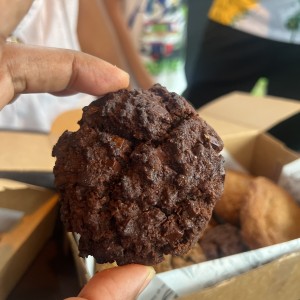Galleta de doble chocolate