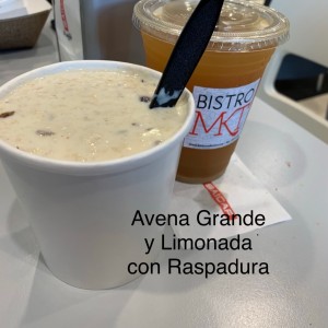 Avena Grande y Limonada con Raspadura