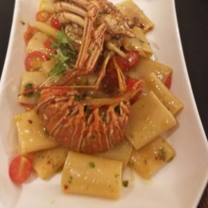 pasta con langosta de San Blas