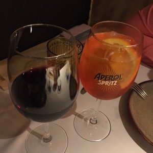 vino tinto y spritz