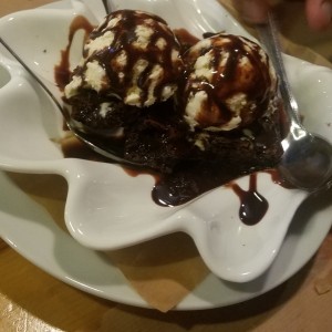 brownie con helado 