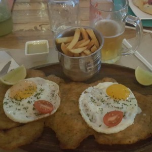 milanesa a caballo