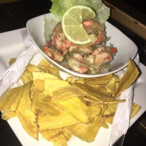 ceviche de camarones $7