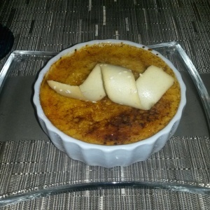 Creme brulee de dulce de leche