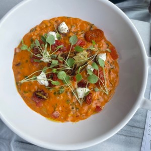 Tomates y queso de cabra