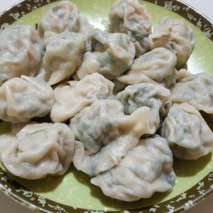 dumpling de puerco con puerro