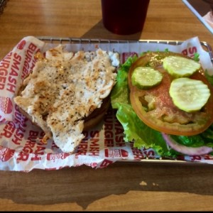 hamburguesa de pollo al grill 