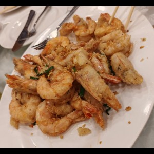 Mariscos - Langostinos fritos en sal y pimienta 