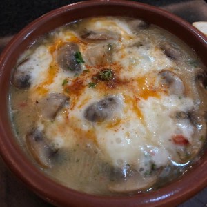 Hongos gratinados. 