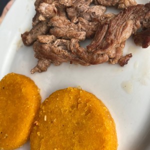 filete de res picadito con tortillas 