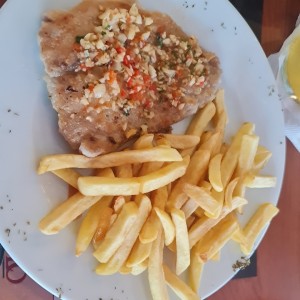 corvina al ajillo... 