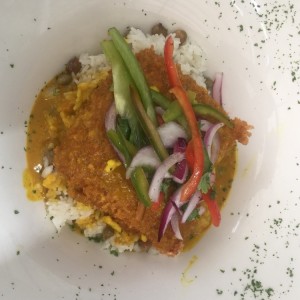 Filete de pescado con coco y curry... me encanto