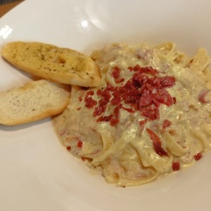 pasta carbonara con pavo