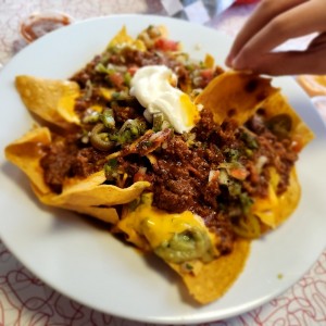 nachos con carne