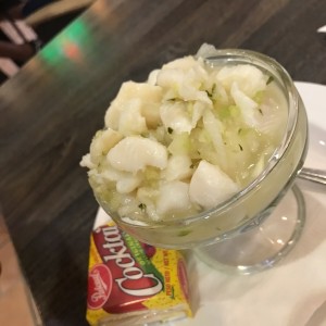 ceviche con galletitas 