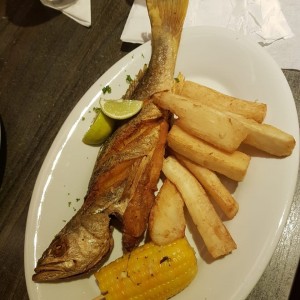 Corvina Entera Frita o en Salsa Criolla