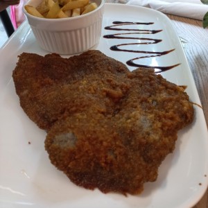 Milanesa de pollo o res