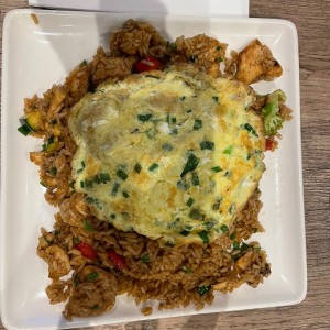 Arroz Chaufa de pollo.