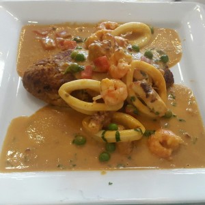 Tacu Tacu de mariscos 