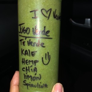 jugo verde, cena post detox 