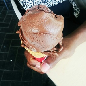 Helado de chocolate