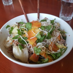 sopa de fideos dulce con mani 