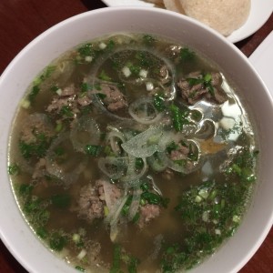 sopa de carne con carne de salteado