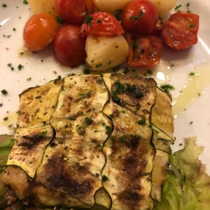 corvina con berengena 