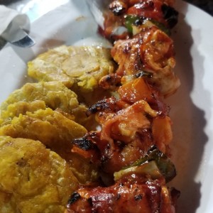 brochetas de camarones mal lavados!!