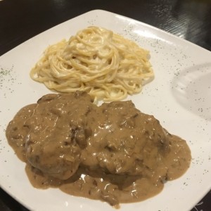 filete fungi con pasta