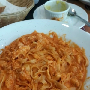 Pasta con salmon