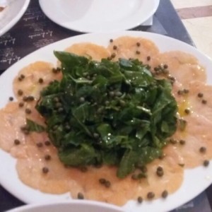 Entradas - Carpaccio di salmone