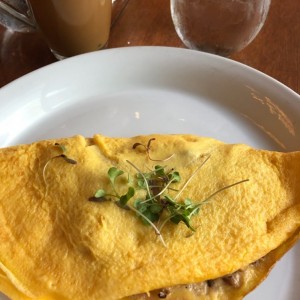 omelette con hongos