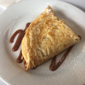 creepe con banano y dulce de leche