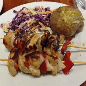 Brochetas de pollo