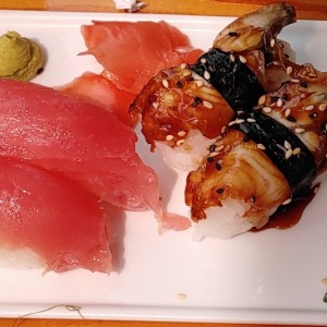 nigiri atun y anguila