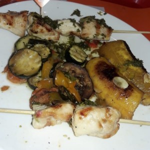 Brochetas de pollo 