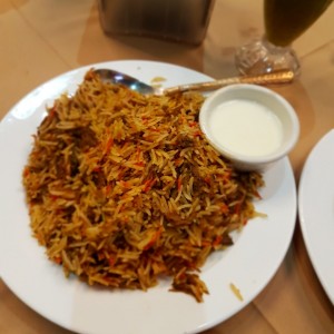 arroz basmati con cordero