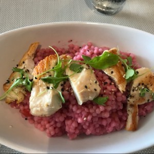 Risotto de cuscus con pollo