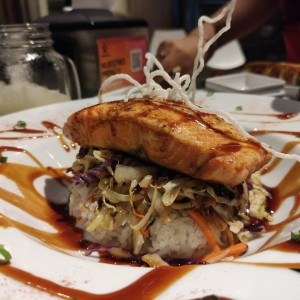 salmon en salsa Teriyaki