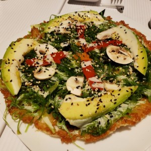 Sushi pizza de vegetales