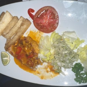 Filete de Corvina al Ajillo