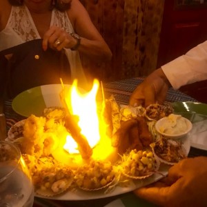 piqueo de mariscos