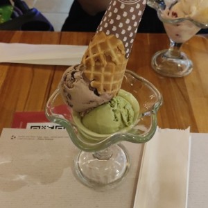 helado de pistacho y avellana