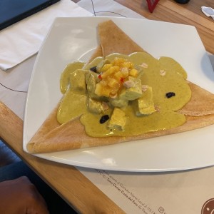 Crep de pollo hindu