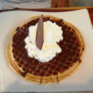 waffle de chocolate